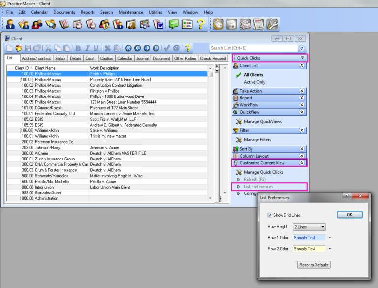 How to Change the Way Your Client List Looks in PracticeMaster